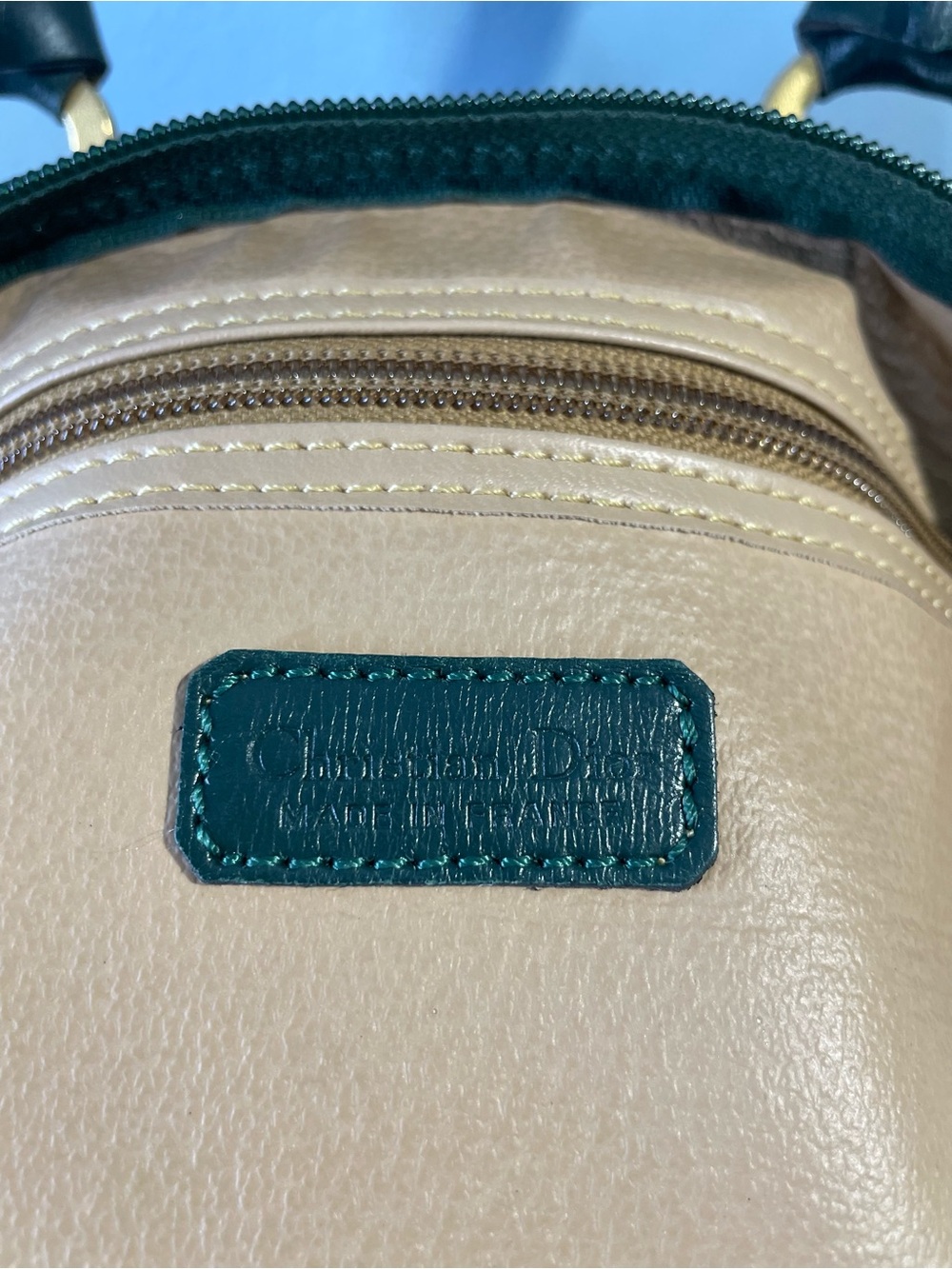 Vintage Christian Dior Hunter Green Oblique Trotter Boston Bag - Picture 10 of 11